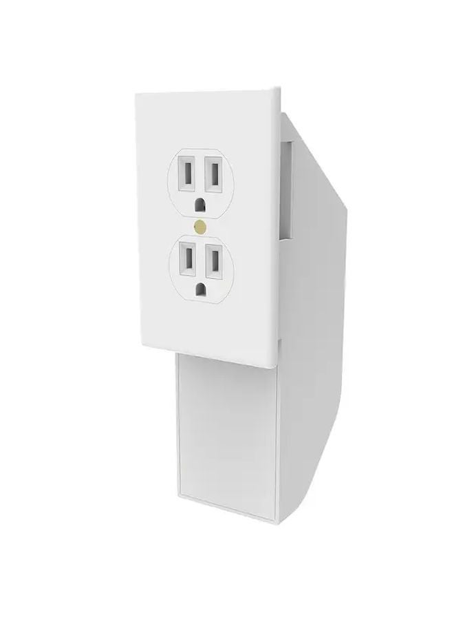 White Hidden Safe Combination Lock Outlet Box With Key Storage For Valuables - Image 1