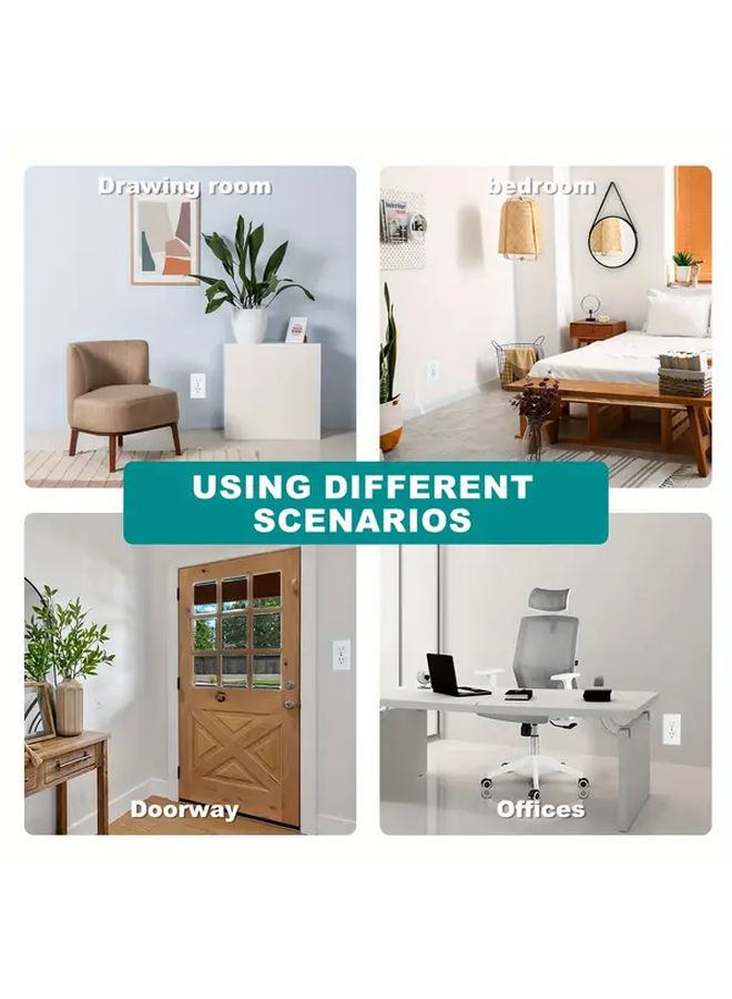 White Hidden Safe Combination Lock Outlet Box With Key Storage For Valuables - Image 3