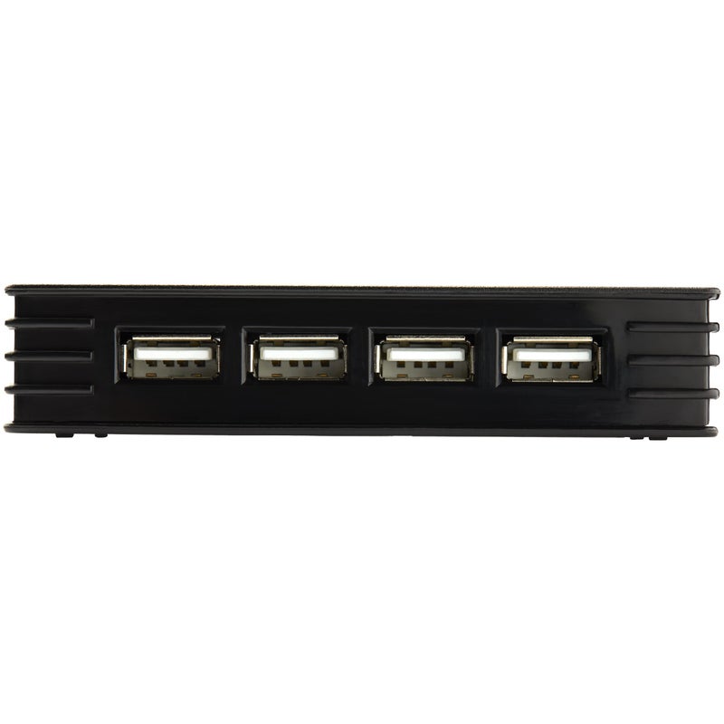 StarTech.com 4 Port Compact Black USB 2.0 Hub - Bus-powered or with Included Power Adapter - Portable Mac/PC laptop hub, TAA (ST4202USB) - Image 3