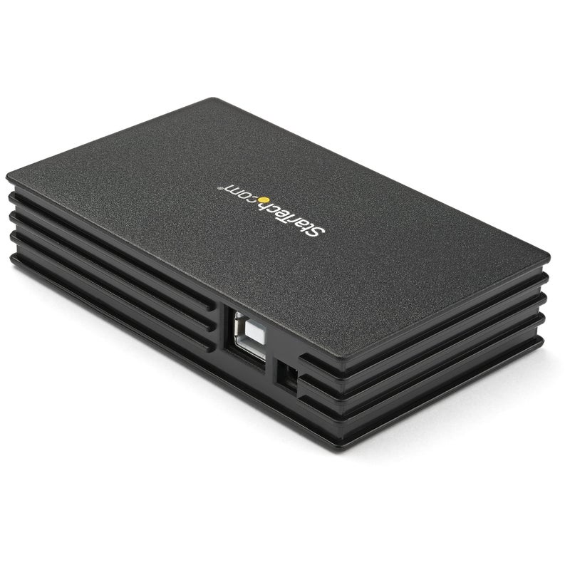 StarTech.com 4 Port Compact Black USB 2.0 Hub - Bus-powered or with Included Power Adapter - Portable Mac/PC laptop hub, TAA (ST4202USB) - Image 2