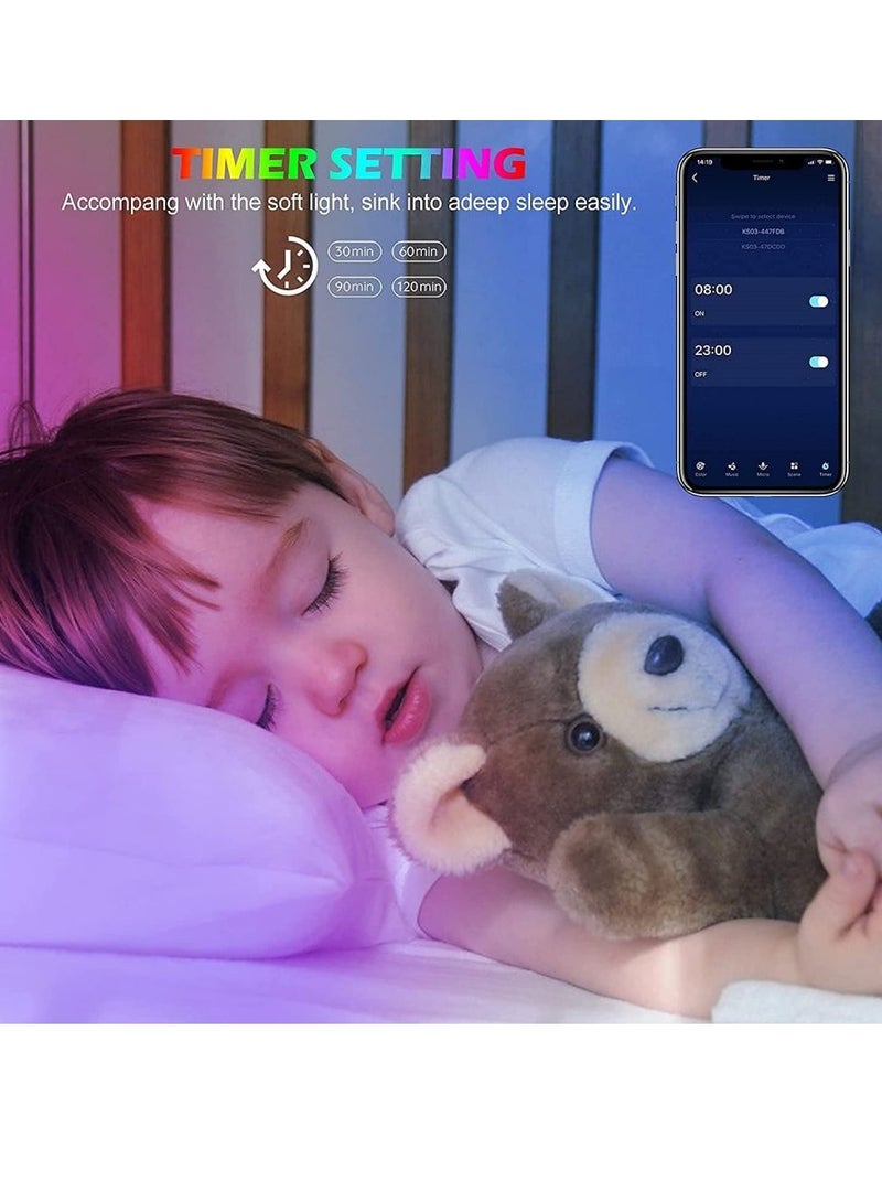 COOLBABY Led Lights for Bedroom 100ft (2 Rolls of 50ft) Music Sync Color Changing Strip Lights with Remote and App Control RGB Strip for Room Home Party Decoration - Image 4