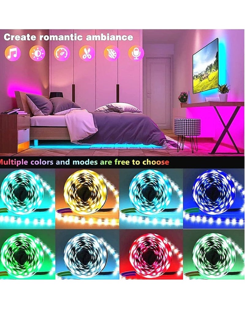 COOLBABY Led Lights for Bedroom 100ft (2 Rolls of 50ft) Music Sync Color Changing Strip Lights with Remote and App Control RGB Strip for Room Home Party Decoration - Image 5