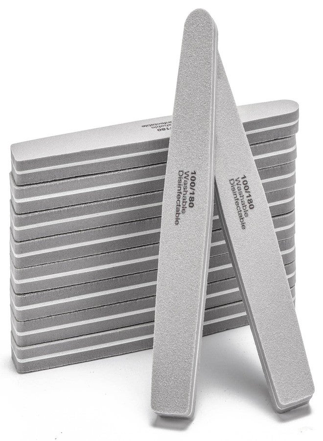 LoveBB Nail Buffers Blocks 10 Pcs Double Sided Professional Nail File 100/180 Grit for Acrylic/Natural Nails, Gray - Image 1
