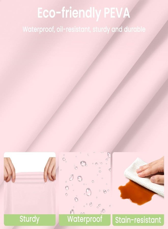 LANLISA 4 Pack Pink Plastic Tablecloth, 54 x 108 Inch Rectangle Table Cloth Disposable, Valentines Day, Easter Party, Mothers Day Decorations Tablecloths, Pastel Party Plastic Cover - Image 4