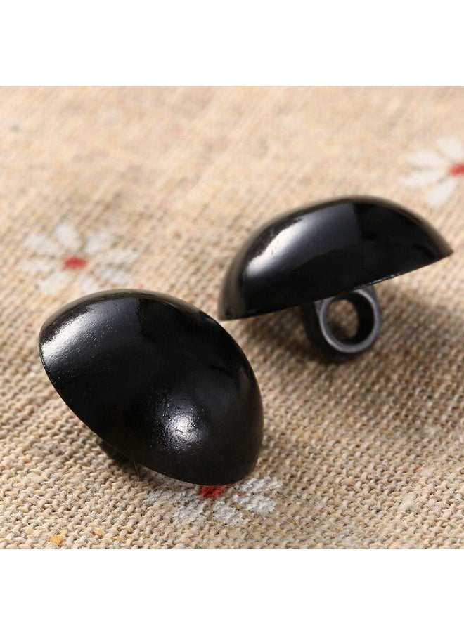 Dophee 100Pcs Black Plastic Safety Eyes, Diy Craft Eyes Type Mushroom Domed Round Buttons Sewing Shank For Bear Amigurumi Crochet Puppet Plush Stuffed Animals Doll Making - 20Mm  - Image 2
