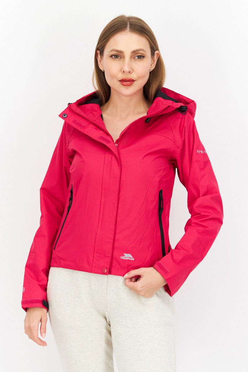 Trespass Women Plain Windbreaker Jacket, Pink - Image 1