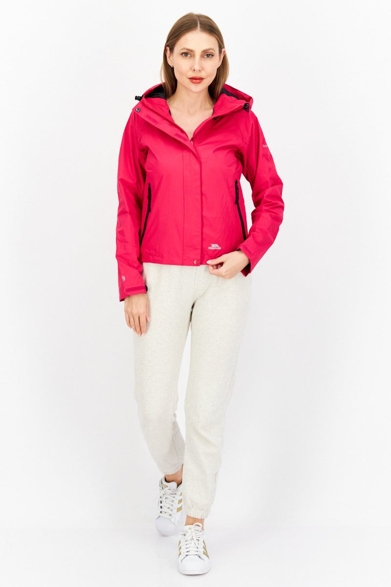 Trespass Women Plain Windbreaker Jacket, Pink - Image 2