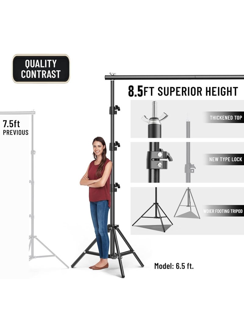 رات سو مجموعة حامل الصور الخلفية مجموعة التصوير الفوتوغرافي نظام دعم الخلفية القابلة للتعديل نظام دعم الاستوديو للتصوير الفوتوغرافي الخلفية حزمة زفاف 2.7 x 3 M - Image 2