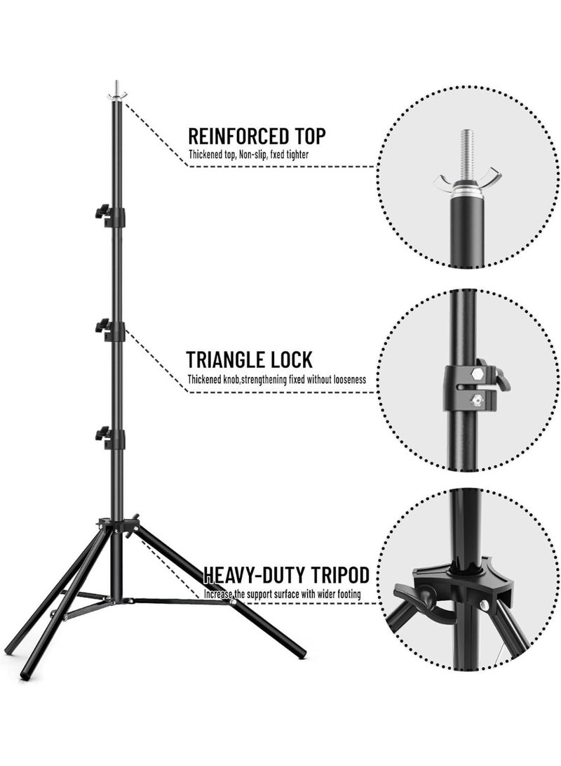 رات سو مجموعة حامل الصور الخلفية مجموعة التصوير الفوتوغرافي نظام دعم الخلفية القابلة للتعديل نظام دعم الاستوديو للتصوير الفوتوغرافي الخلفية حزمة زفاف 2.7 x 3 M - Image 4