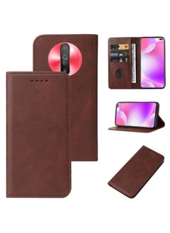 HuHa Case Cover For Xiaomi Poco X2 Magnetic Closure Leather Phone Case Brown 