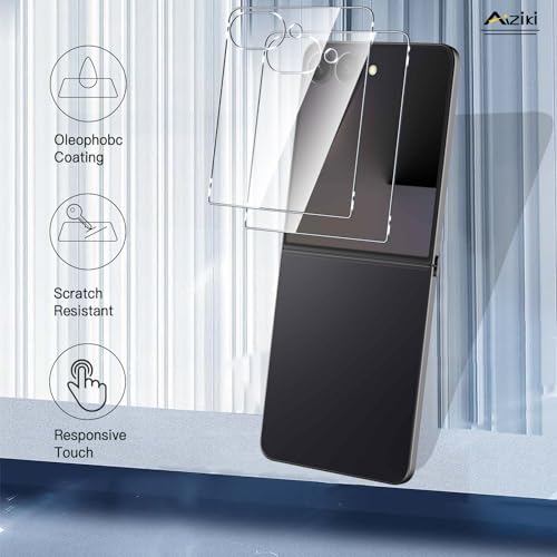 Aiziki (2 Pack Designed for Samsung Galaxy Z Flip 7 Screen Protector Tempered Glass, Ultra Resistant, 9H Hardness Shatterproof, Bubble Free for Samsung Galaxy Z Flip 7 Screen Protector - Image 5