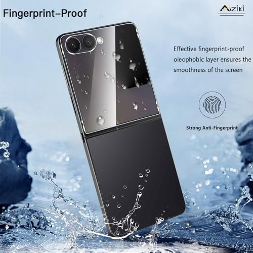Aiziki (2 Pack Designed for Samsung Galaxy Z Flip 7 Screen Protector Tempered Glass, Ultra Resistant, 9H Hardness Shatterproof, Bubble Free for Samsung Galaxy Z Flip 7 Screen Protector - Image 3