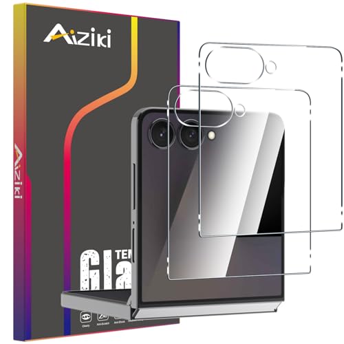 Aiziki (2 Pack Designed for Samsung Galaxy Z Flip 7 Screen Protector Tempered Glass, Ultra Resistant, 9H Hardness Shatterproof, Bubble Free for Samsung Galaxy Z Flip 7 Screen Protector - Image 1