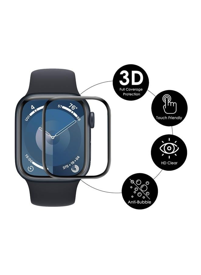 إيروريكس لساعة Apple Watch Series 10 مقاس 42 مم، قطعتان، غشاء شاشة عالي الدقة ثلاثي الأبعاد ذو حافة ناعمة من البولي كربونات - Image 2