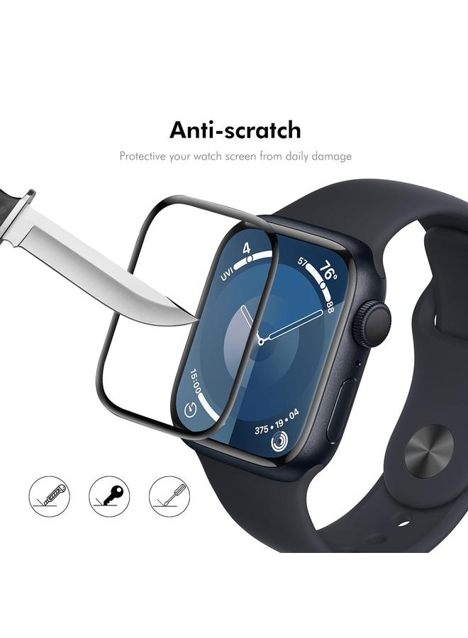 إيروريكس لساعة Apple Watch Series 10 مقاس 42 مم، قطعتان، غشاء شاشة عالي الدقة ثلاثي الأبعاد ذو حافة ناعمة من البولي كربونات - Image 5