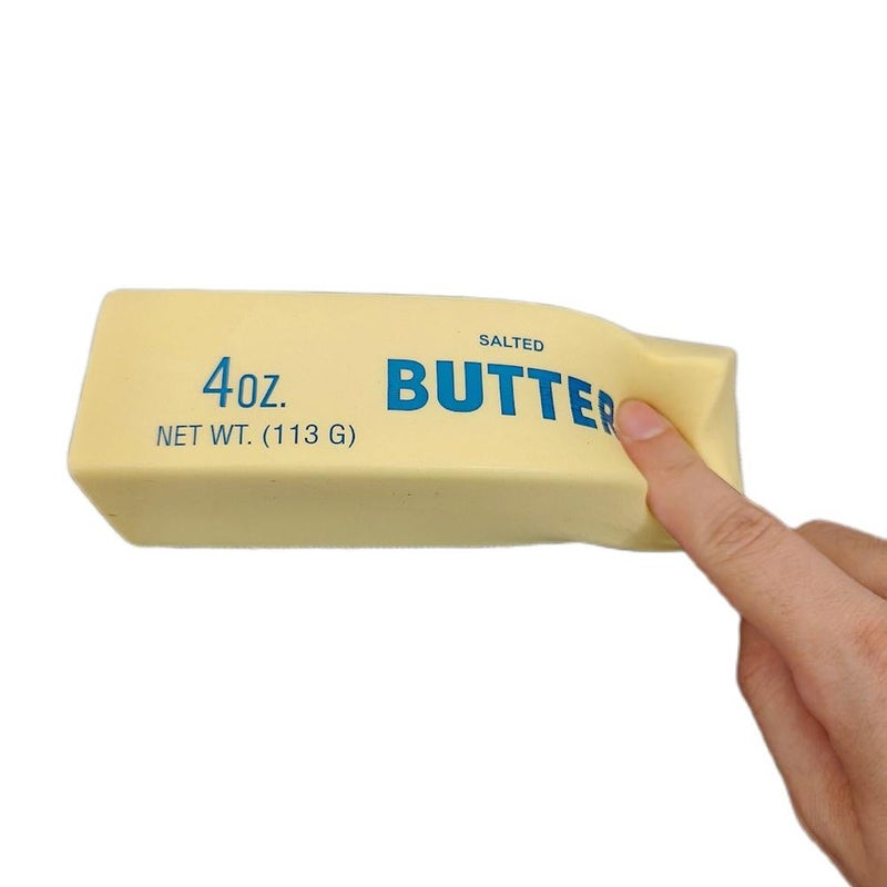 Soft, slow-rebound butter stick, a realistic food model, bread, butter stick, stress-relieving toy.