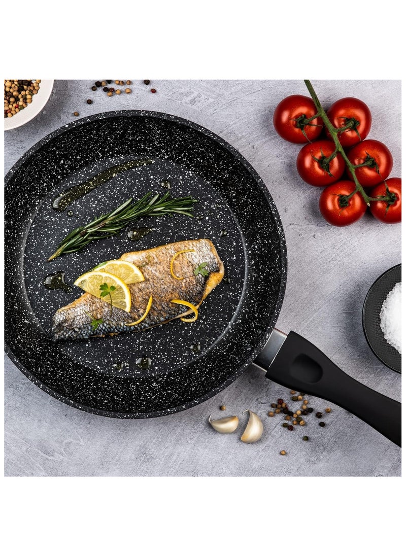 Westinghouse Westinghouse 28cm Non-Stick Fry Pan with Magnetic Turner – Forged Aluminum, Marble Coating, Induction Compatible, Cool-Touch Handle  - Image 3