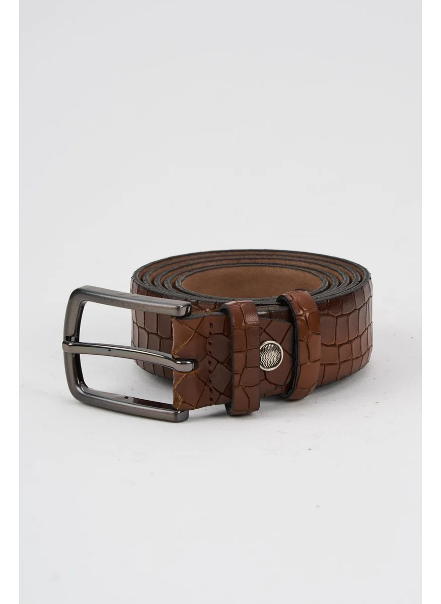 Alexander Gardi Alexandergardi Leather Detailed Textured Leather Belt (E24-BELT-20)