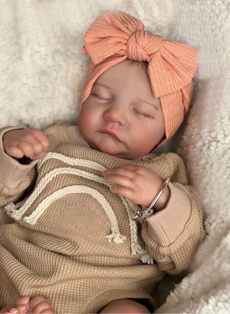 49cm Reborn Baby Girl Dolls for Boys and Girls: Lifelike Vinyl Silicone Newborn Dolls Featuring Visible Veins, Gift Idea for Children Aged 3 and Older!