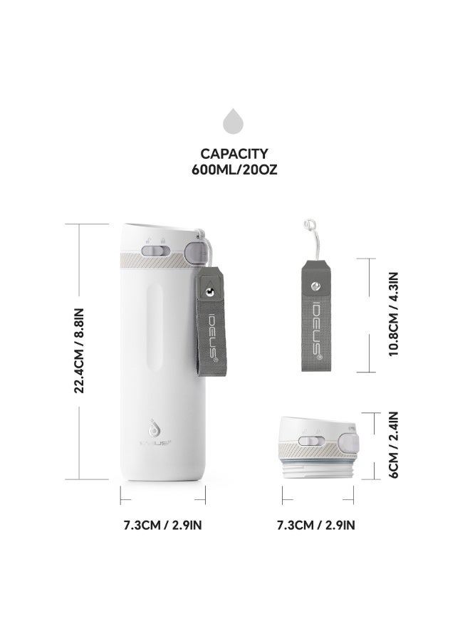 IDEUS 304 Stainless Steel Insulated Bottle with Handle, 700ml Portable Outdoor Travel Sports Water Bottle - Image 3