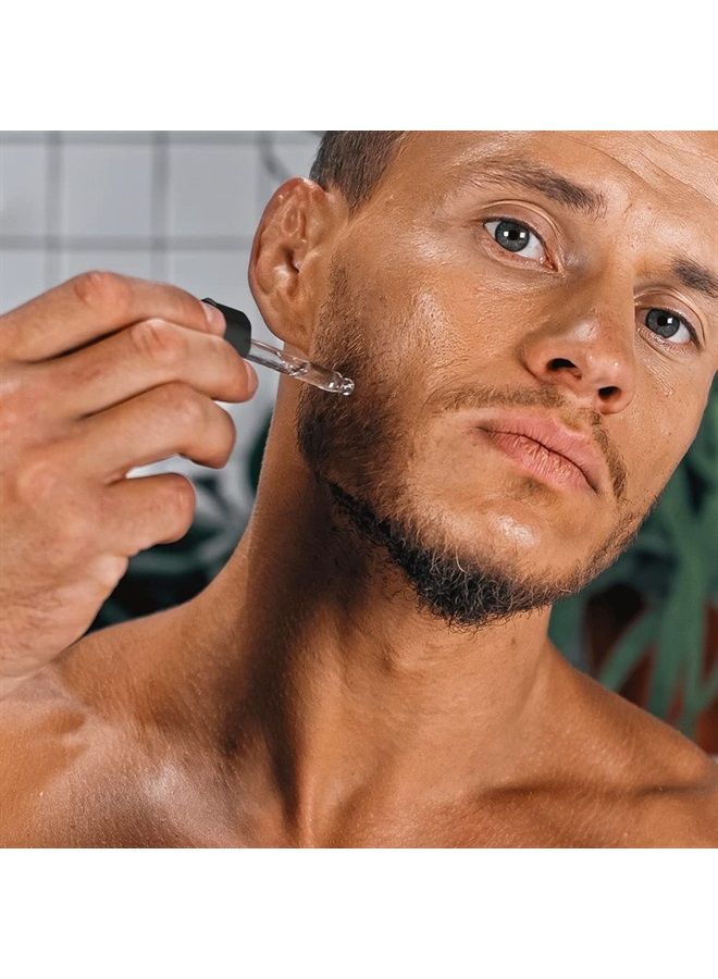 GENTLEHOMME Hyaluronic Acid Day & Night Facial Serum for Men with Hyaluronic Acid, & Vitamin E - Moisturize, Rejuvenate & Soften Face - Mens Anti-Aging Solution For All Skin Types - 1 Oz - Unscented - Image 3