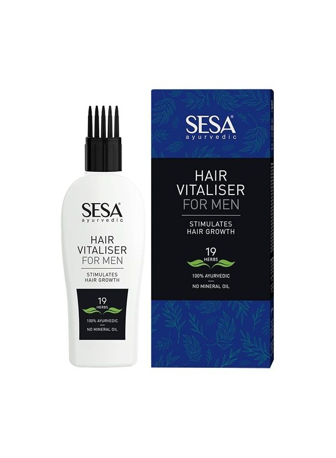 Sesa Sesa Sesa Ayurvedic Hair Vitaliser for Men for Hair Growth - NO Mineral Oil with Comb Applicator - 100 ml - Image 1