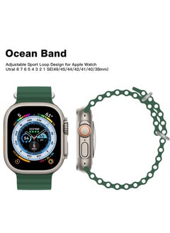 ELTRAZONE Ocean Band Compatible with Apple Watch Ultra Ocean 38mm 40mm 41mm 42mm 44mm 45mm 49mm, Adjustable Soft Silicone Sport Band Buckle for Apple Watch Ultra iWatch  - Image 2