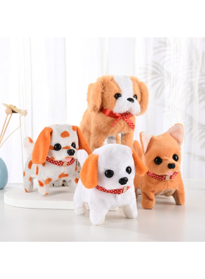 Plush Electric Puppy Color Matching Dalmatians Can Walk, Bark, WAG Tail And Nod, Electric Puppy Stall Toy Dog-Color:Collar Pine Lion Powder  - Image 3