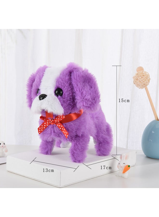 Plush Electric Puppy Color Matching Dalmatians Can Walk, Bark, WAG Tail And Nod, Electric Puppy Stall Toy Dog-Color:Collar Pine Lion Powder  - Image 4