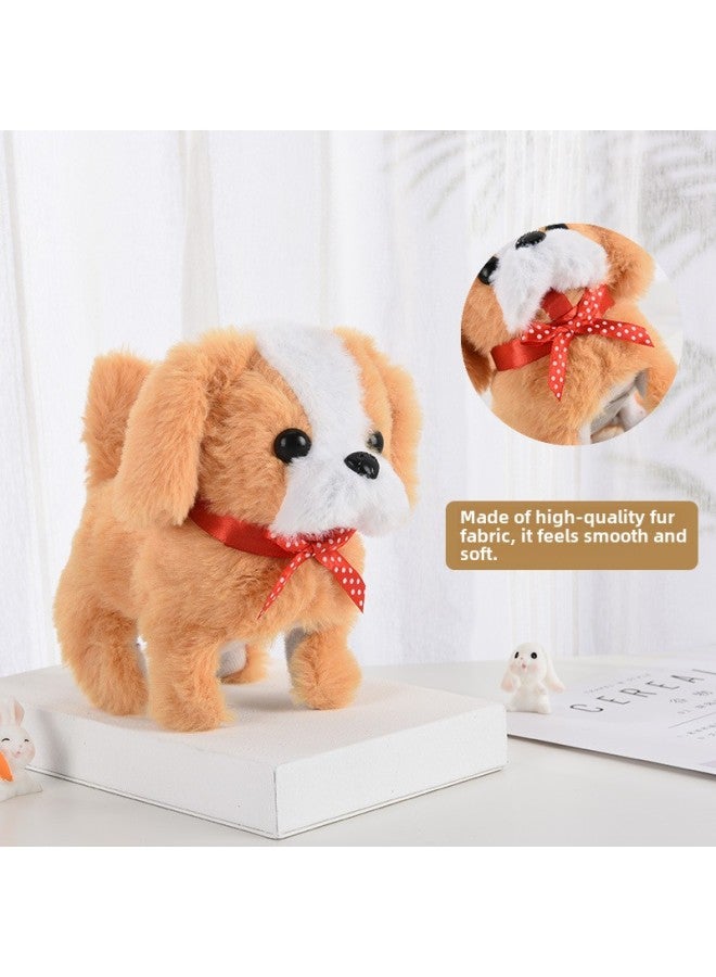 Plush Electric Puppy Color Matching Dalmatians Can Walk, Bark, WAG Tail And Nod, Electric Puppy Stall Toy Dog-Color:Collar Pine Lion Powder  - Image 5