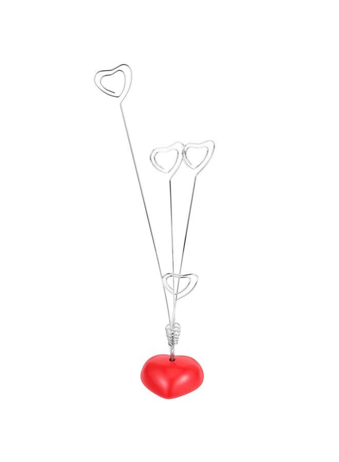 Tinksky Picture Stand-4 Clip Heart Photo Holder Card Note Memo Clip Tree Place Cards Holder - Image 1