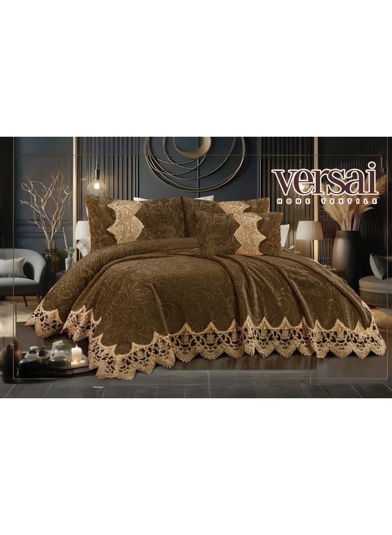 Velvet mattress set inlaid with joubert - 3 pieces - laser engraving, Spanish design
