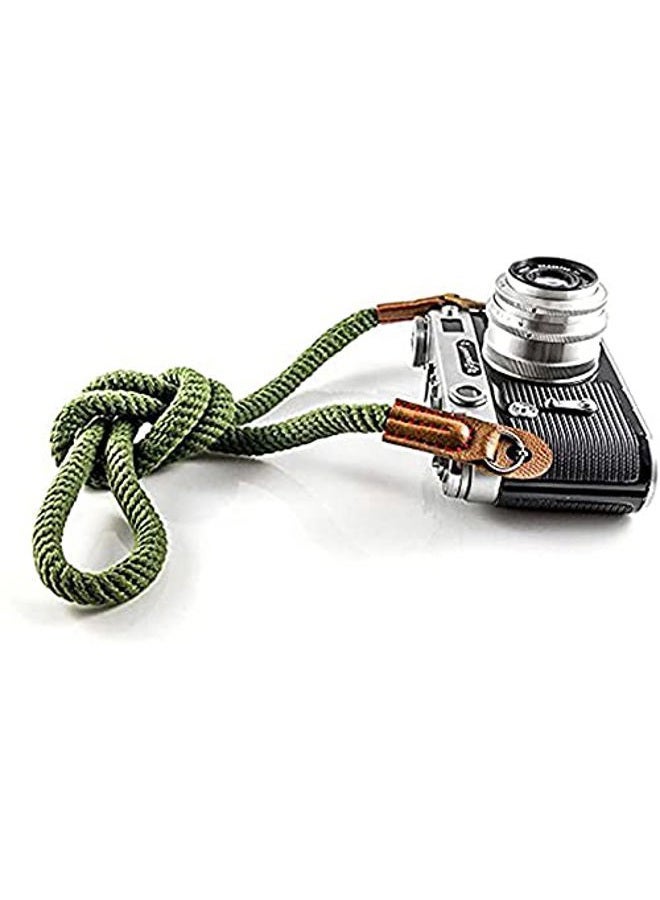 Eorefo Camera Strap Handmade Soft Cotton Vintage Camera Neck Shoulder Strap for Mirrorless and DSLR Camera,Green. - Image 5