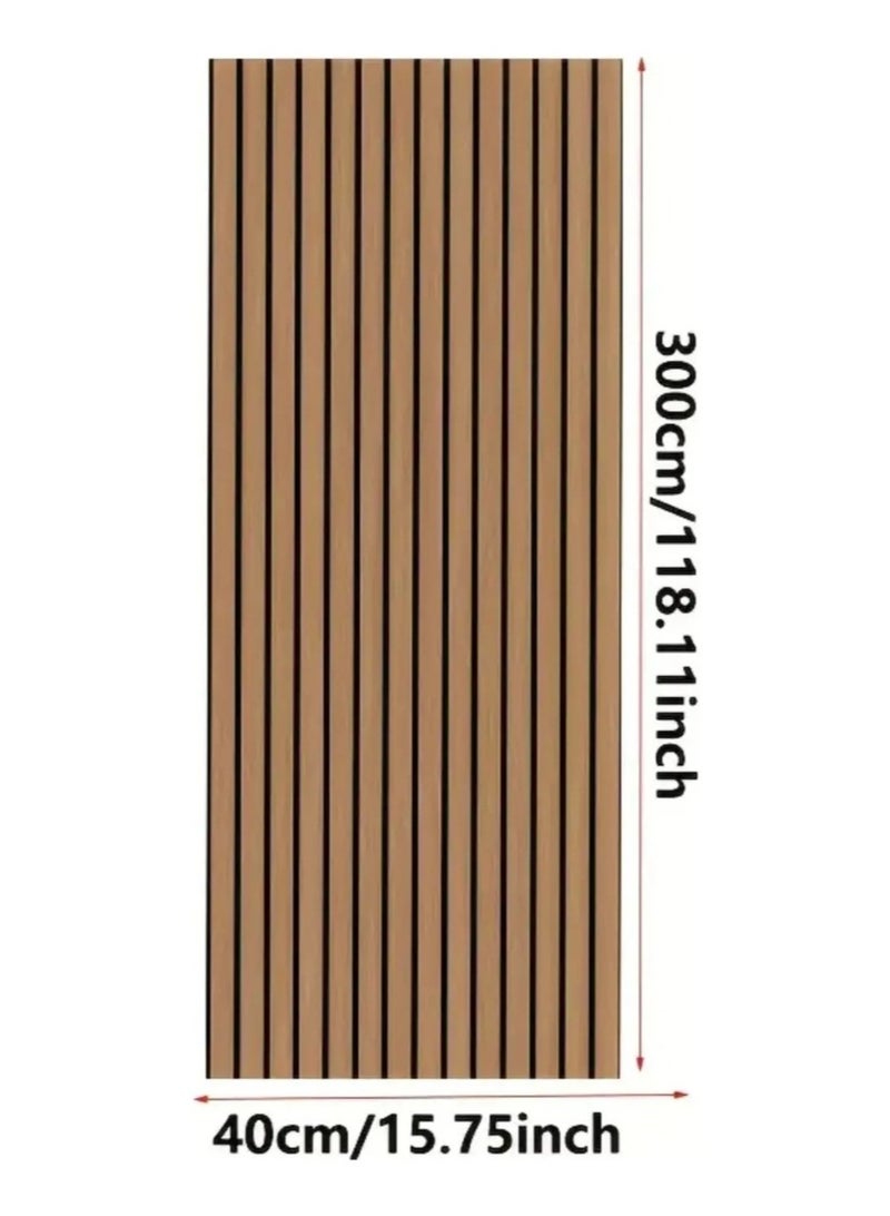 Peel and Stick Wallpaper Faux Wood Grid Design, Waterproof & Moisture-Proof, for Walls & Ceilings - Image 2