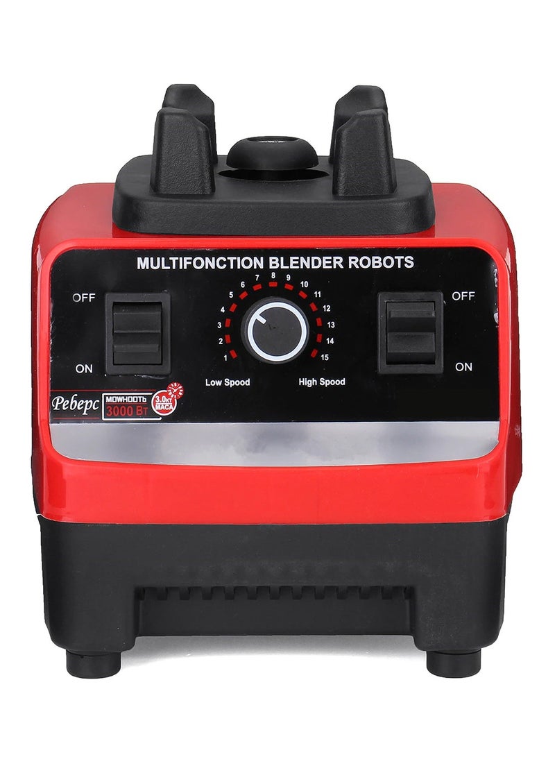 SILVER CREST خلاط متعدد الوظائف 15 سرعة وماكينة تقطيع الثلج وطحن الطعام بسعة 2.5 لتر وقوة 5500 وات SCB-505 باللونين الأسود والأحمر - Image 2