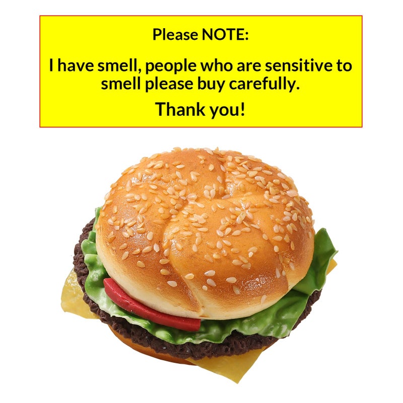 Joeabor Artificial Hamburger & 12 Artificial French Fries Realistic Fake Food for Display Faux Burger for Decoration Fake Food Props - Image 5