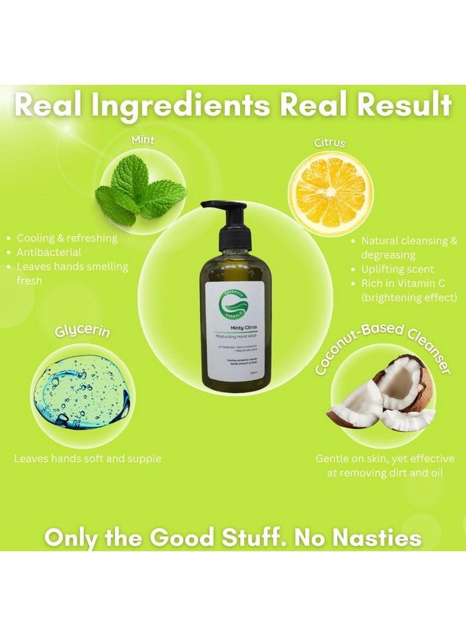 Greenviv Natural Handwash Liquid Minty Citrus, 270ML, Anti Bacterial Moisturizing Hand Wash - Image 5