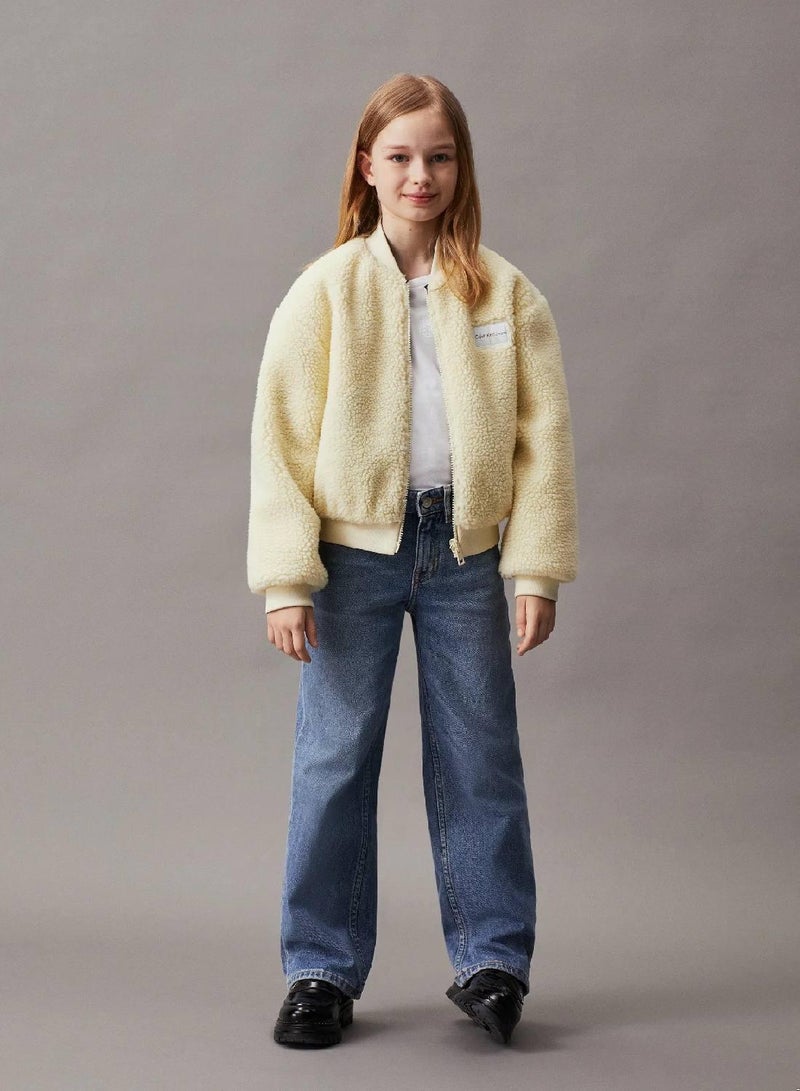 Calvin Klein Jeans Reversible Teddy Bomber Jacket - Image 5