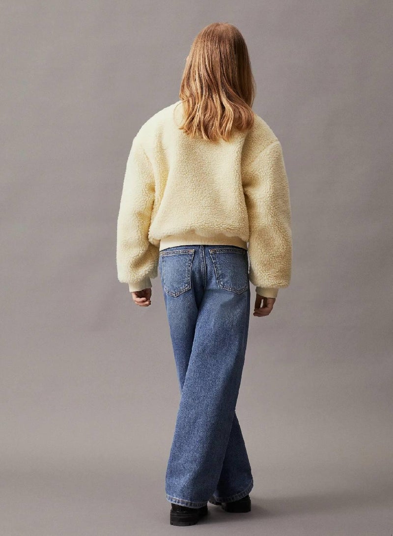 Calvin Klein Jeans Reversible Teddy Bomber Jacket - Image 2