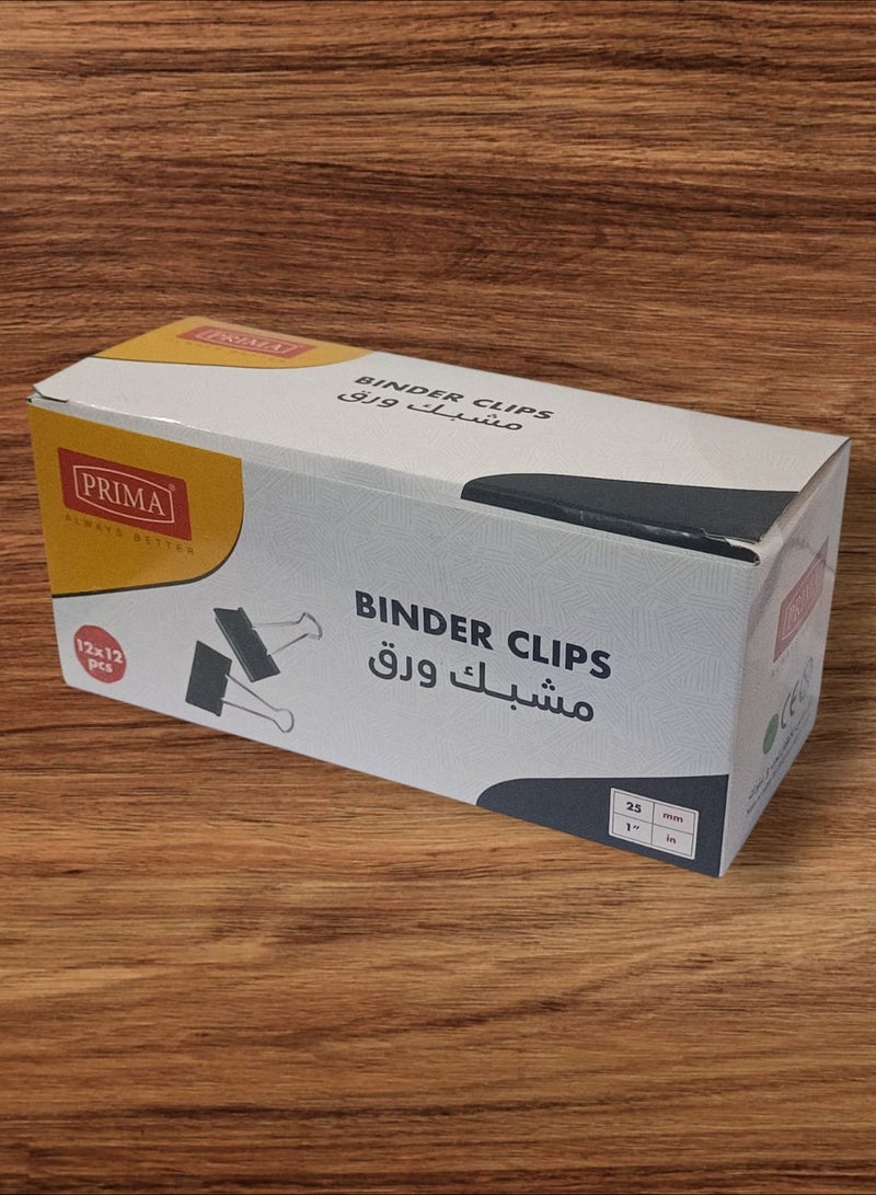 بريما صندوق مشبك مزدوج يتكون من 12 عبوة صغيرة، وكل عبوة تحتوي على 12 مشبك، مقاس 25 مم (1 بوصة) - Image 5