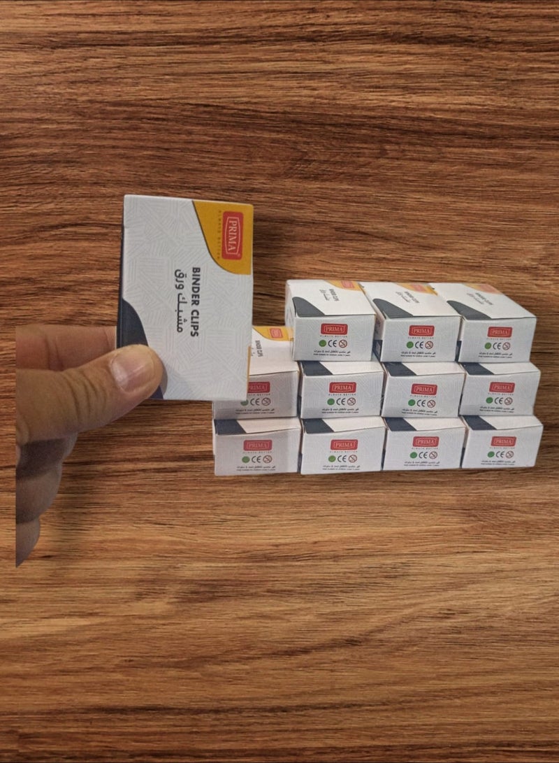 بريما صندوق مشبك مزدوج يتكون من 12 عبوة صغيرة، وكل عبوة تحتوي على 12 مشبك، مقاس 25 مم (1 بوصة) - Image 4