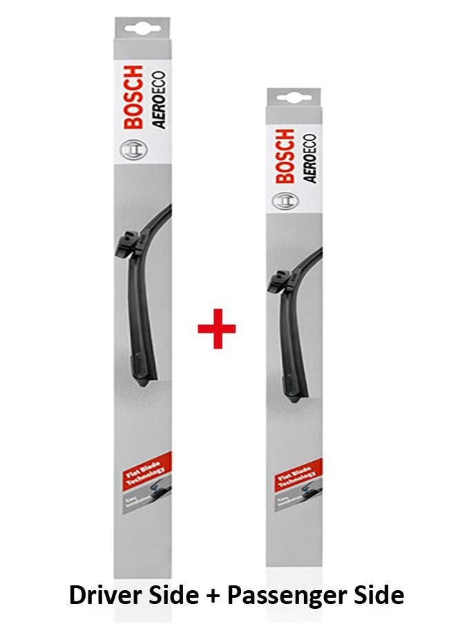 BOSCH - Aeroeco Front Window Wiper Blades Driver Side And Passenger side For Jeep Cherokee Jan. 2014 - 2022 - Image 1