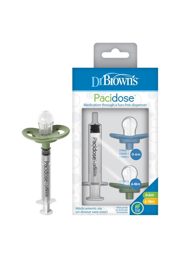Dr. Brown's Dr. Brown's Pacidose Pacifier and Liquid Baby Medicine Dispenser with Oral Syringe and Two Sizes of Pacifier Bulbs - 0-6m and 6-18m  - Image 1