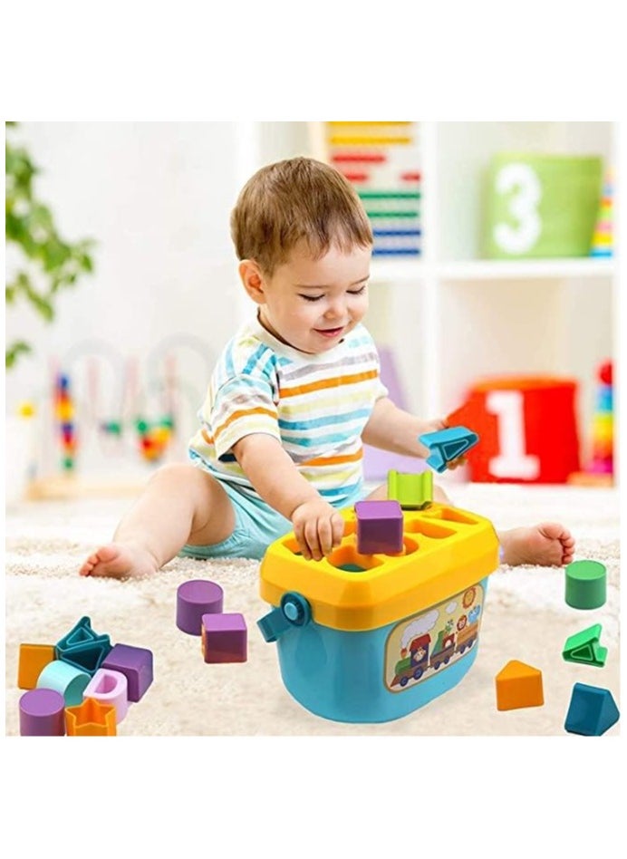 HUANGER - Shape Sorter Baby and Toddler Toy - ABC and Shape Pieces, Sorting Shape Game, Developmental Toy for Children 18 Months+ - Image 1