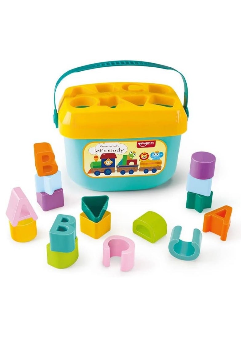 HUANGER - Shape Sorter Baby and Toddler Toy - ABC and Shape Pieces, Sorting Shape Game, Developmental Toy for Children 18 Months+ - Image 1