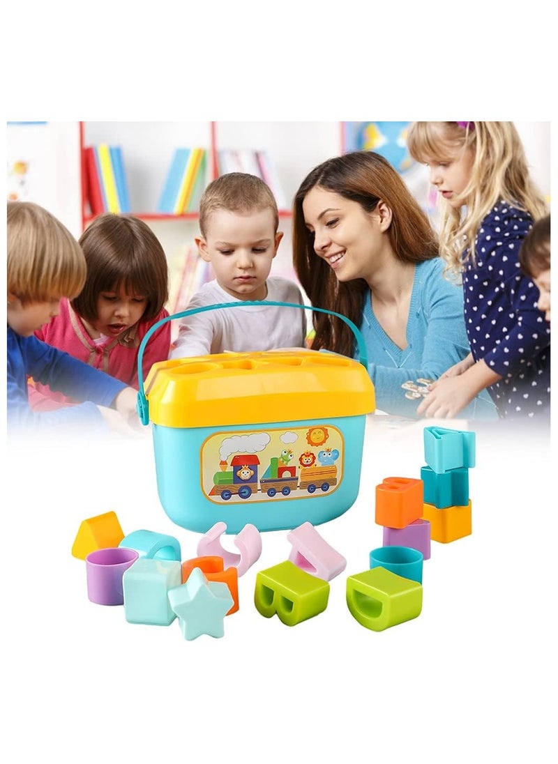 HUANGER - Shape Sorter Baby and Toddler Toy - ABC and Shape Pieces, Sorting Shape Game, Developmental Toy for Children 18 Months+ - Image 1
