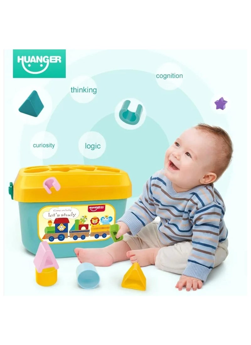 HUANGER - Shape Sorter Baby and Toddler Toy - ABC and Shape Pieces, Sorting Shape Game, Developmental Toy for Children 18 Months+ - Image 1