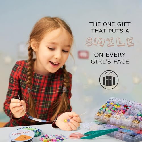 Lynnmos Clay Beads 7200 Pcs 2 Boxes Bracelet Making Kit - 24 Colors Polymer Clay Beads for Bracelet Making Set - Jewelry Making kit Supplies and Charms - Bracelet Making Kit for Girls Teens Kids Age 4-12… - Image 5