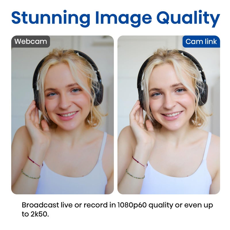 DigitPro Cam Link 4K â€“ External Capture Card for DSLR Camcorder ActionCam as Webcam, HDMI to USB 3.0, Meet/Stream/Record in 2K50/1080p60, Easy Connect for OBS/Zoom, Windows/Mac - Image 4