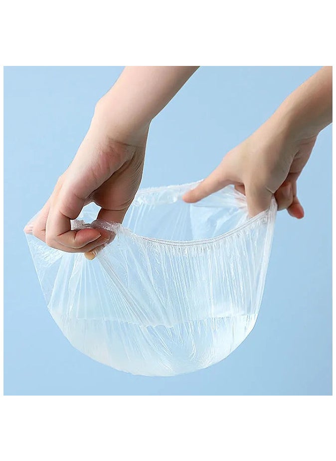 Generic 100 Pieces Elastic Plastic Fresh Keeping Bags Used For Fruit Preservation And Food Storage Clear  - Image 4